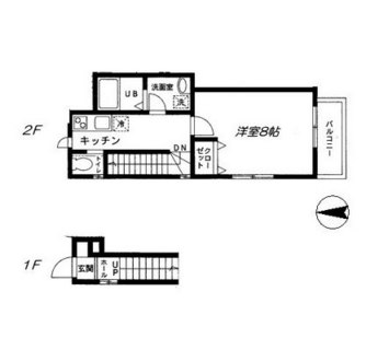 東京都板橋区常盤台３丁目 賃貸アパート 1K